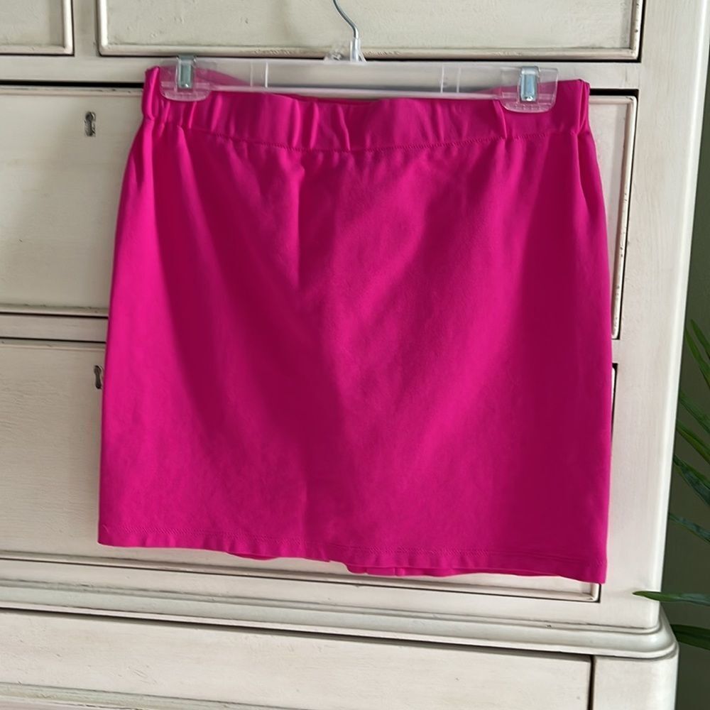 Shinestar Pink Faux Lace up skirt size S/M - Picture 3 of 6